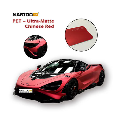 PET Ultra-Matte Chinese Red Color Changing Car Paint Protection Film Car Tint