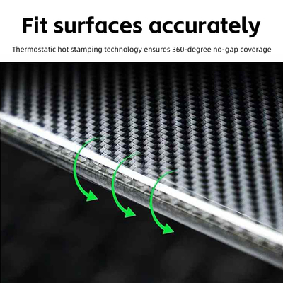 High Gloss Vinyl Car Wrap Roll 3D Carbon Fiber BLACK Self Adhesive Easy Maintenance