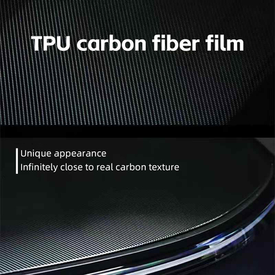 High Gloss Vinyl Car Wrap Roll 3D Carbon Fiber BLACK Self Adhesive Easy Maintenance