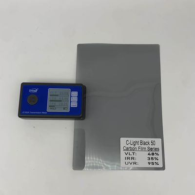 PET 2mil Carbon Window Tint with 49.3% VLT 32.1% IRR and 85.2% UVR for UV Rejection and Heat Control