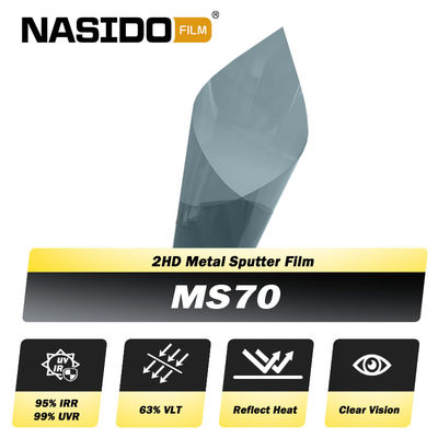 High-quality 75% VLT metallic window tinting super solar control window tinting film.